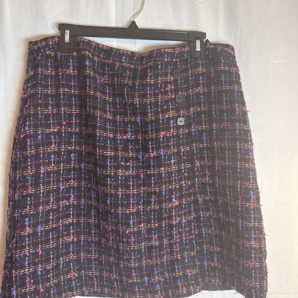Oscar Oscar De La Renta Colorful Skirt Size 14 Petite Preowned - Picture 3 of 16